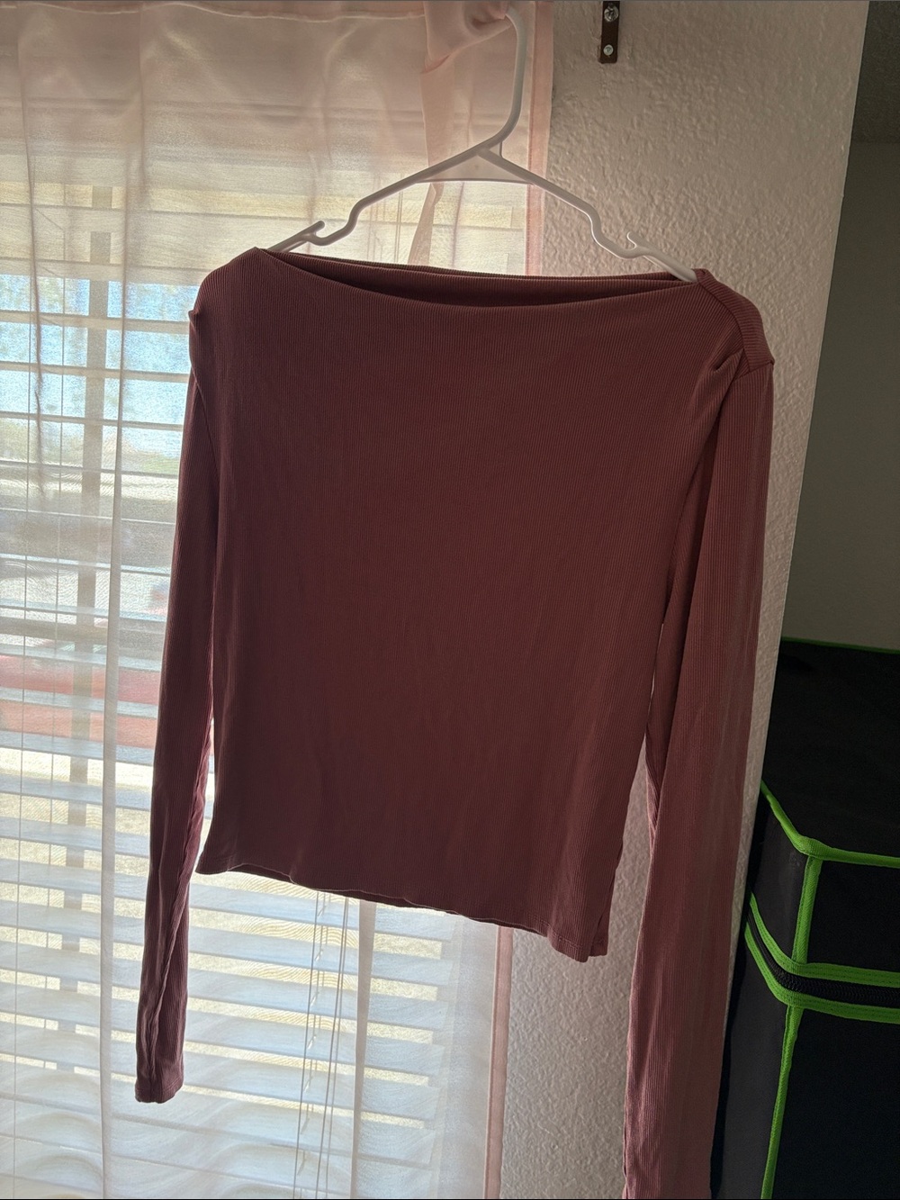 wild fable Mauve Pink Long Sleeve Boatneck Top